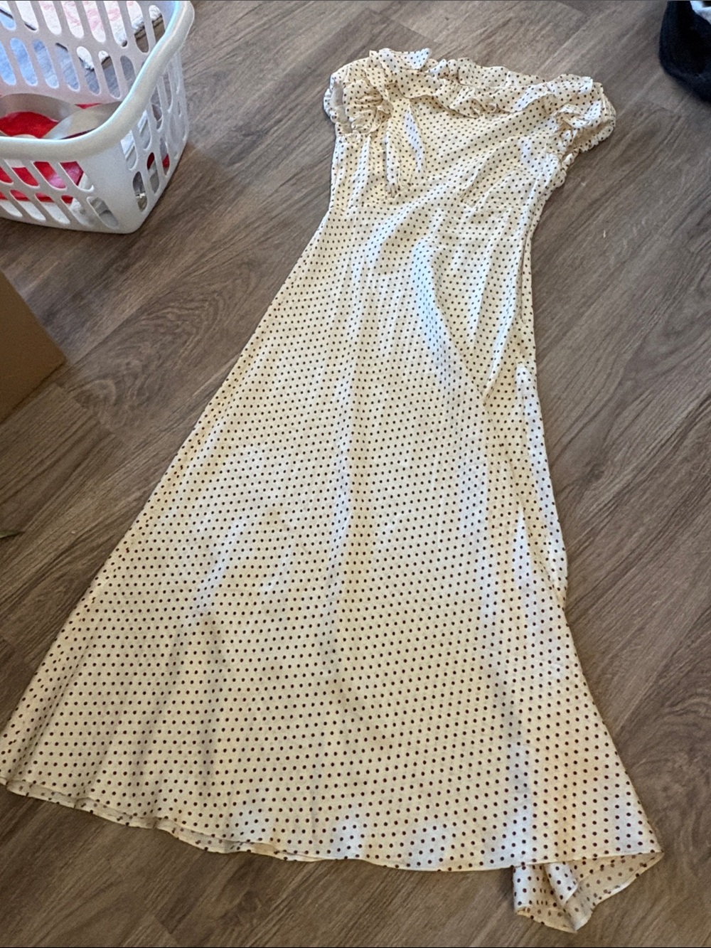 NWOT Doen IN CRÈME PORTIA DOT EMERENCE MAXI DRESS Size M - Picture 7 of 13